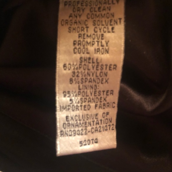 Black studded Jessica McClintock Mini Dress - Picture 6 of 6